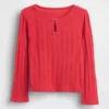 Blusa con lazo y punto calado para bebés y niños