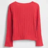 Blusa con lazo y punto calado para bebés y niños