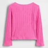Blusa con lazo y punto calado para bebés y niños