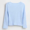 Blusa con lazo y punto calado para bebés y niños