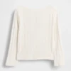 Blusa con lazo y punto calado para bebés y niños