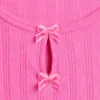 Blusa con lazo y punto calado para bebés y niños