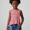 Blusa con moño de punto arrugado para bebés y niños