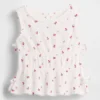 Blusa con moño de punto arrugado para bebés y niños