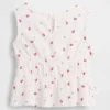 Blusa con moño de punto arrugado para bebés y niños