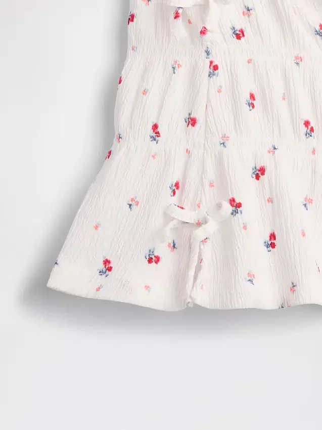 Blusa con moño de punto arrugado para bebés y niños