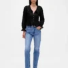 Blusa con peplum, cuello en V y cuello
