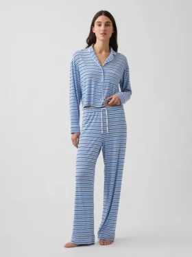 Blusa corta de pijama de modal súper suave