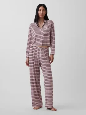 Blusa corta de pijama de modal súper suave