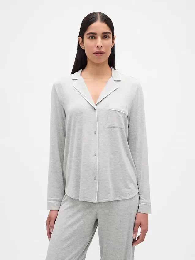 Blusa de pijama de modal ultra suave para la parte de arriba