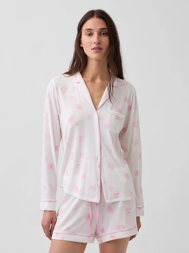 Blusa de pijama de modal ultra suave para la parte de arriba