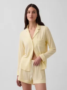 Blusa de pijama de modal ultra suave para la parte de arriba