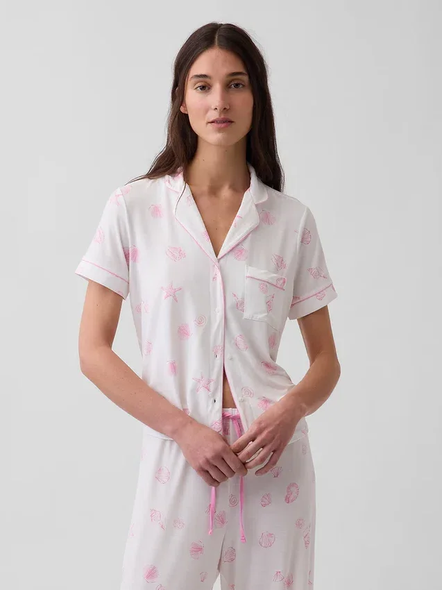 Blusa de pijama de modal ultra suave para la parte de arriba