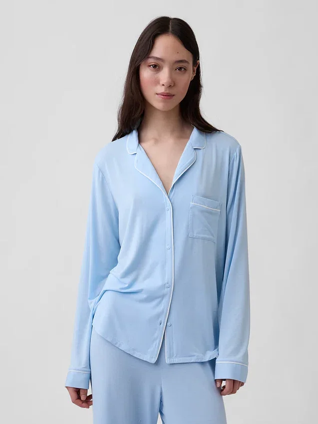 Blusa de pijama de modal ultra suave para la parte de arriba