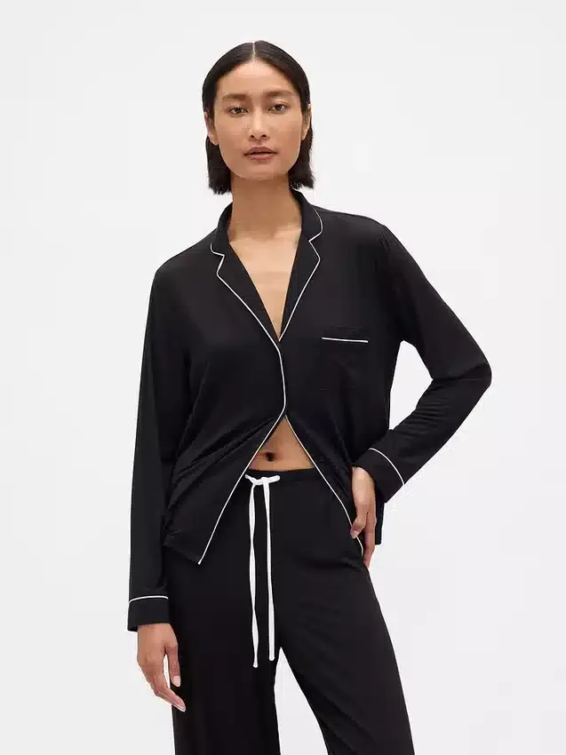 Blusa de pijama de modal ultra suave para la parte de arriba