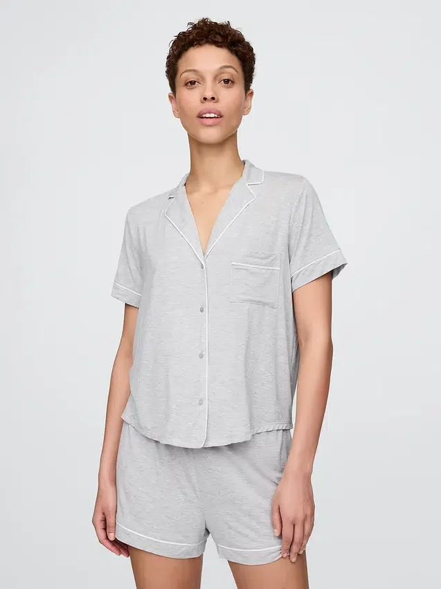 Blusa de pijama de modal ultra suave para la parte de arriba