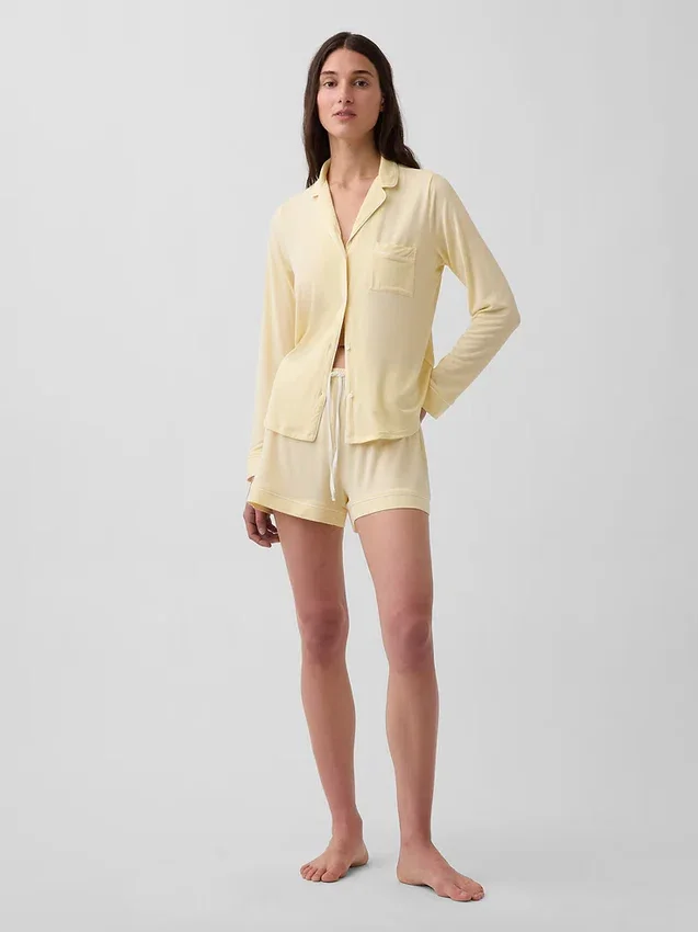 Blusa de pijama de modal ultra suave para la parte de arriba