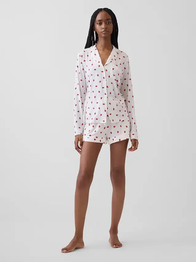 Blusa de pijama de modal ultra suave para la parte de arriba