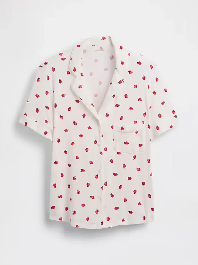 Blusa de pijama de modal ultra suave para la parte de arriba