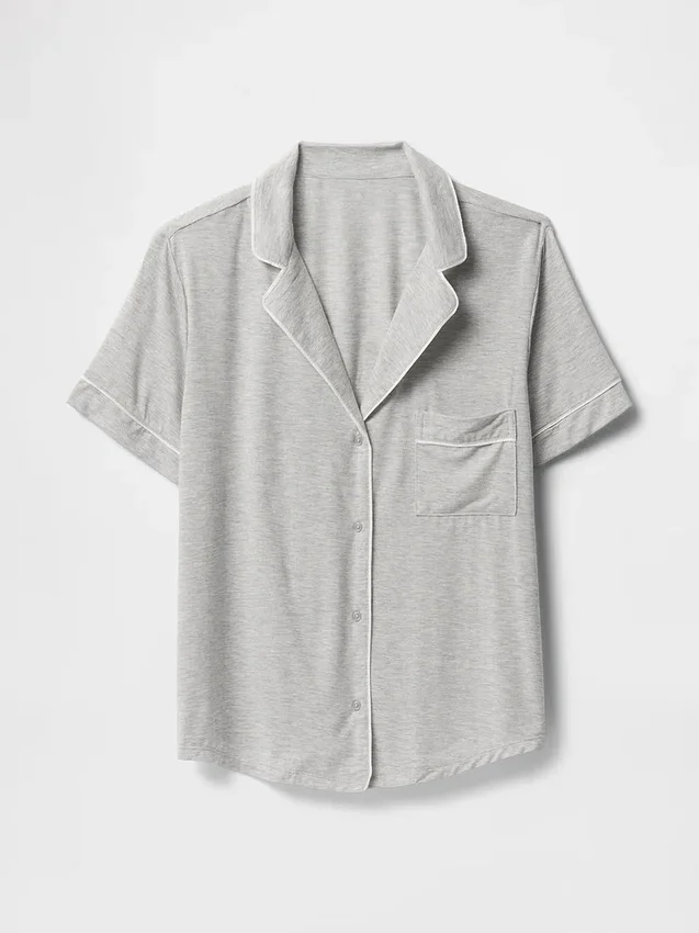 Blusa de pijama de modal ultra suave para la parte de arriba