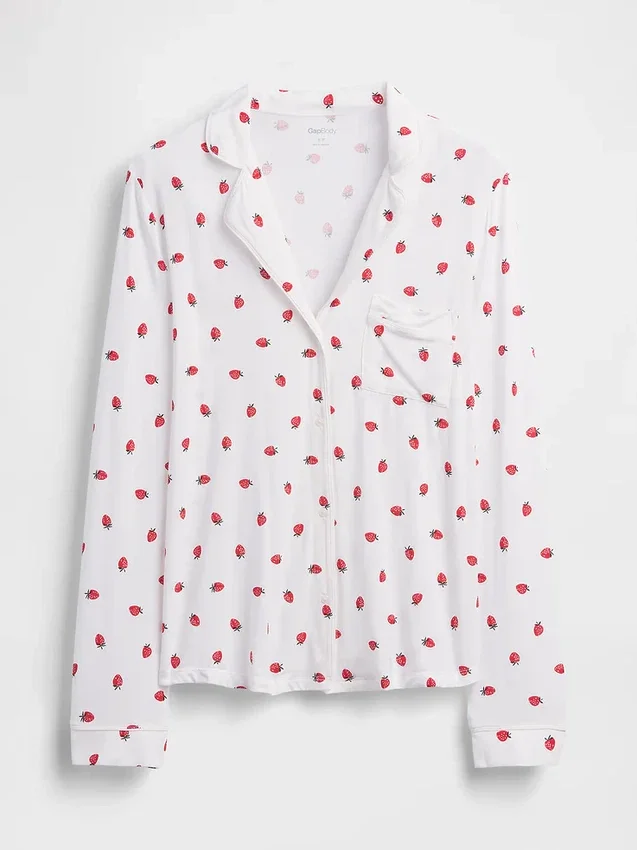 Blusa de pijama de modal ultra suave para la parte de arriba