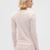 Blusa de pijama de punto calado