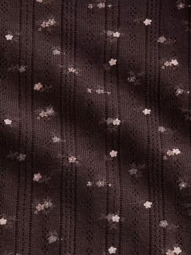 Blusa de pijama de punto calado