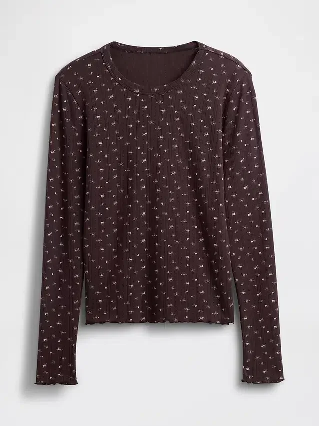 Blusa de pijama de punto calado