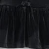 Blusa de terciopelo con moño para bebés y niños pequeños