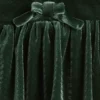 Blusa de terciopelo con moño para bebés y niños pequeños