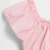 Blusa infantil con mangas con volantes y botones al frente