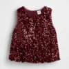 Blusa infantil con volantes y lentejuelas