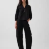 Blusa sin botones de popelín
