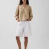 Blusa sin botones de popelín