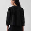 Blusa sin botones de popelín