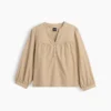 Blusa sin botones de popelín