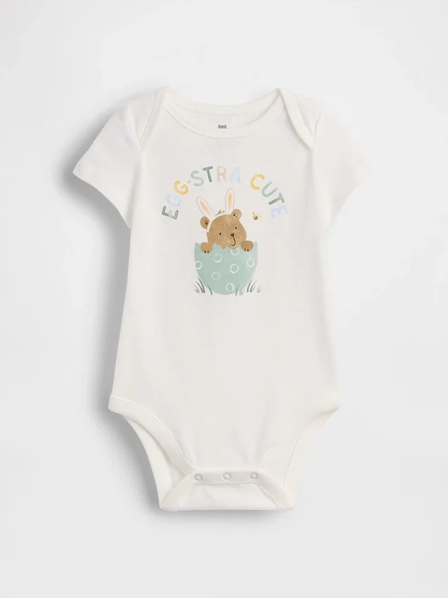Body con diseño gráfico de algodón orgánico «Baby First Favorites»