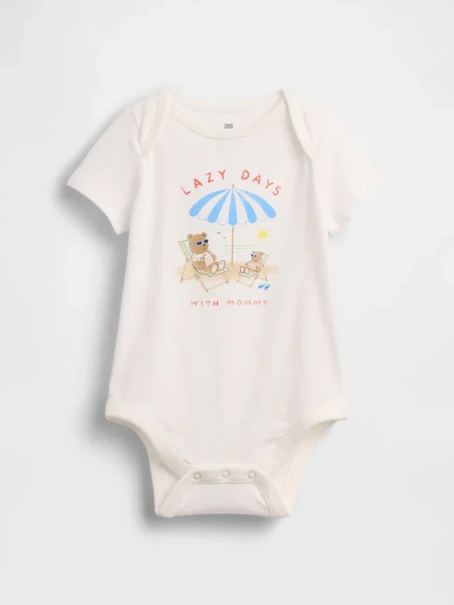 Body con diseño gráfico de algodón orgánico «Baby First Favorites»