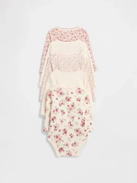 Body de algodón orgánico «Baby First Favorite» (paquete de 5)