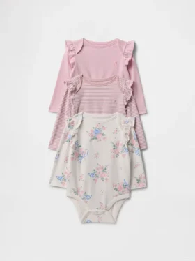 Body de algodón orgánico «Baby First Favorites» (paquete de 3)
