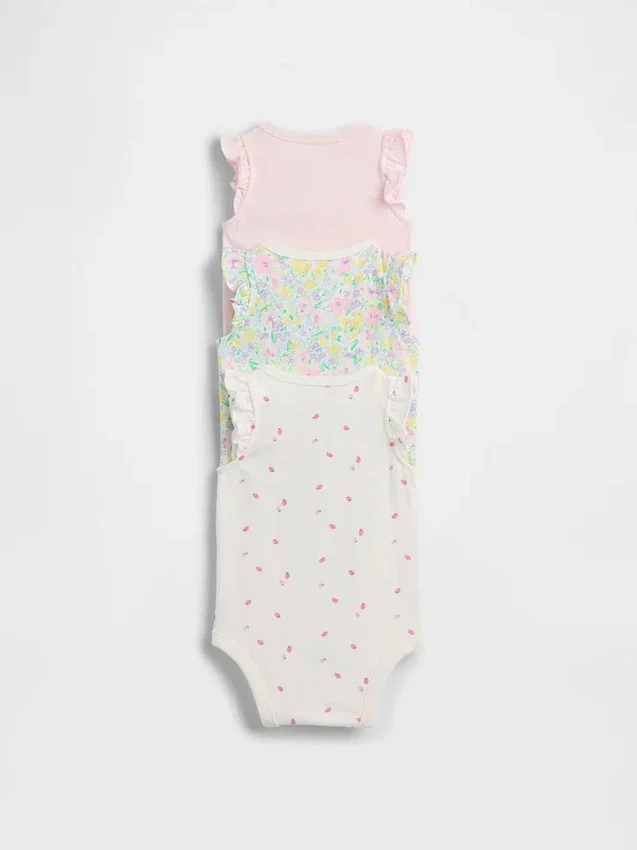 Body de algodón orgánico «Baby First Favorites» (paquete de 3)