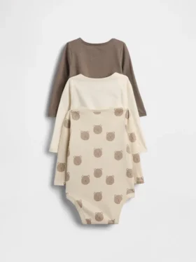 Body de algodón orgánico «Baby First Favorites» (paquete de 3)