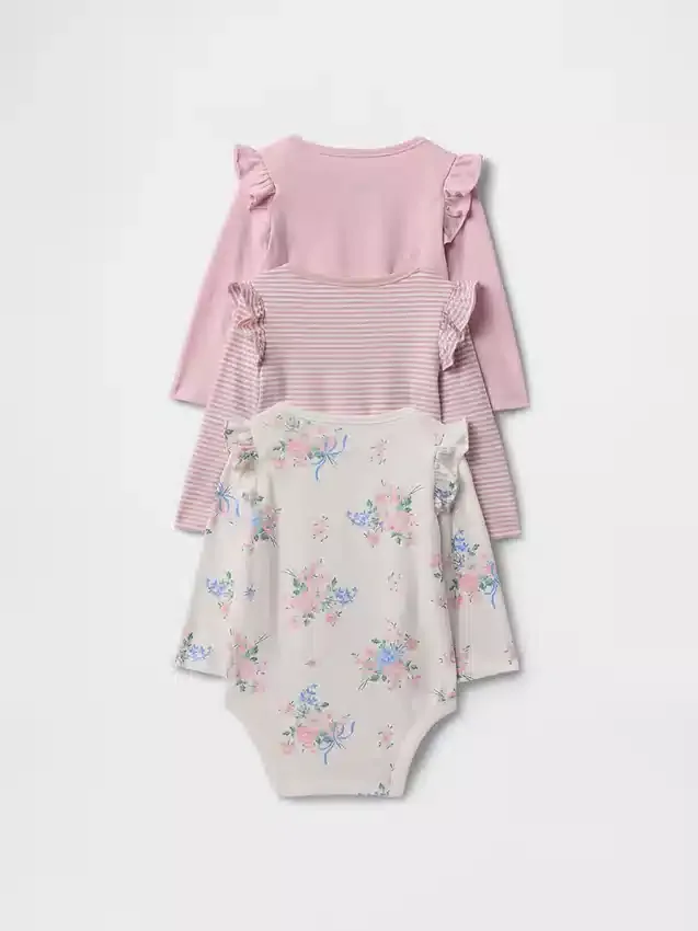 Body de algodón orgánico «Baby First Favorites» (paquete de 3)