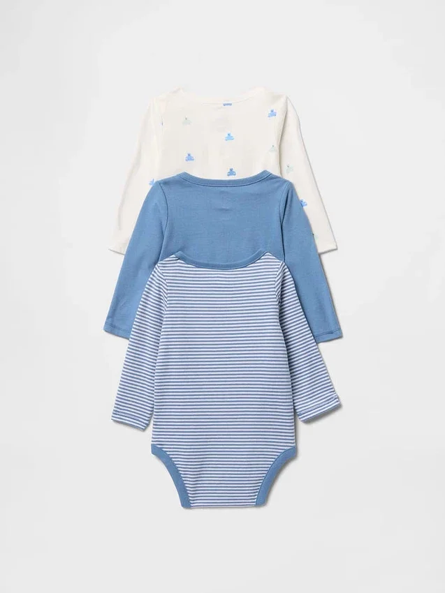 Body de algodón orgánico «Baby First Favorites» (paquete de 3)