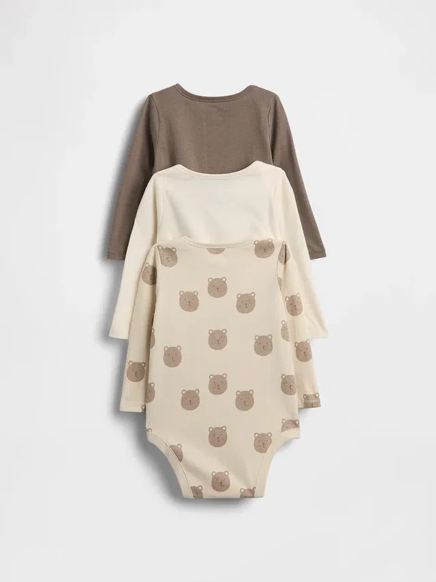 Body de algodón orgánico «Baby First Favorites» (paquete de 3)