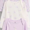 Body de algodón orgánico «Baby First Favorites» (paquete de 3)