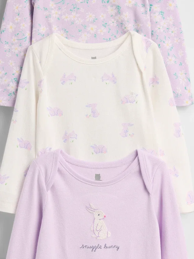 Body de algodón orgánico «Baby First Favorites» (paquete de 3)