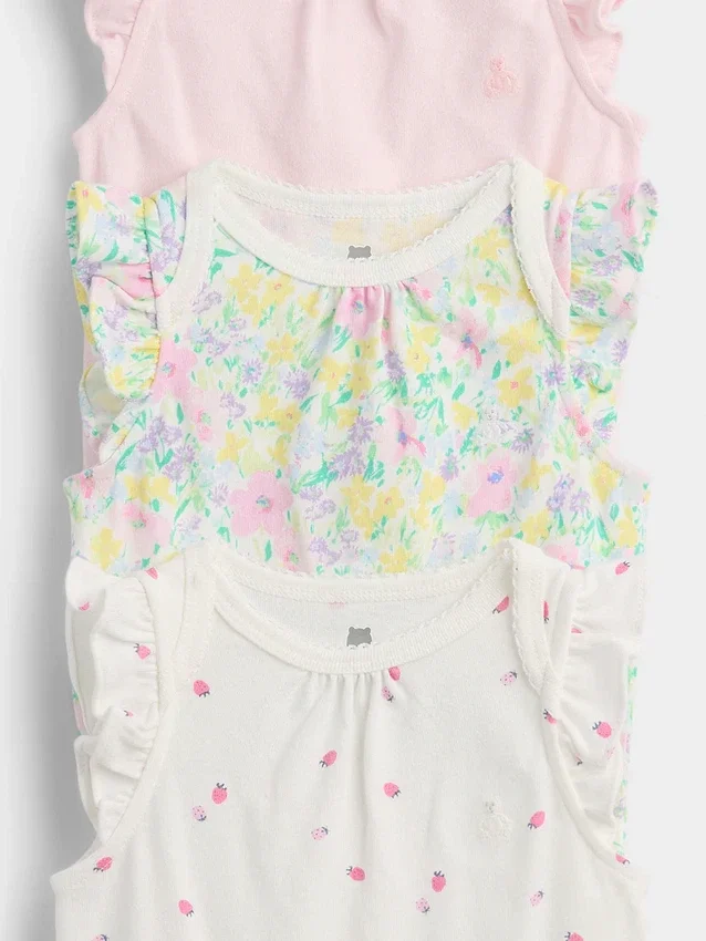 Body de algodón orgánico «Baby First Favorites» (paquete de 3)