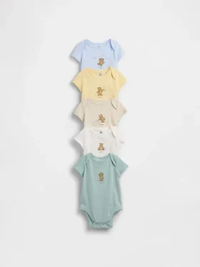 Body de algodón orgánico «Baby First Favorites» (paquete de 5)