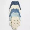 Body de algodón orgánico «Baby First Favorites» (paquete de 5)